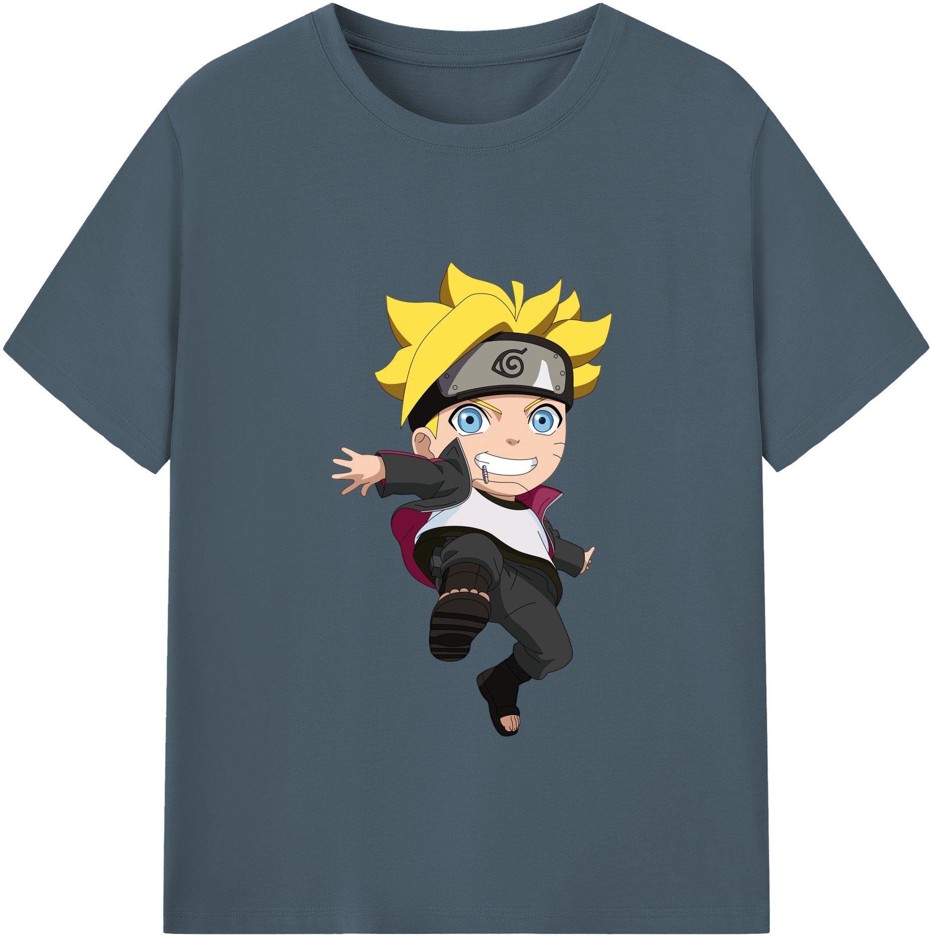 （画像用） NARUTO -ナルト- うずまき ボルト Uzumaki Boruto 綿100％半袖Tシャツ（フロントプリント）
